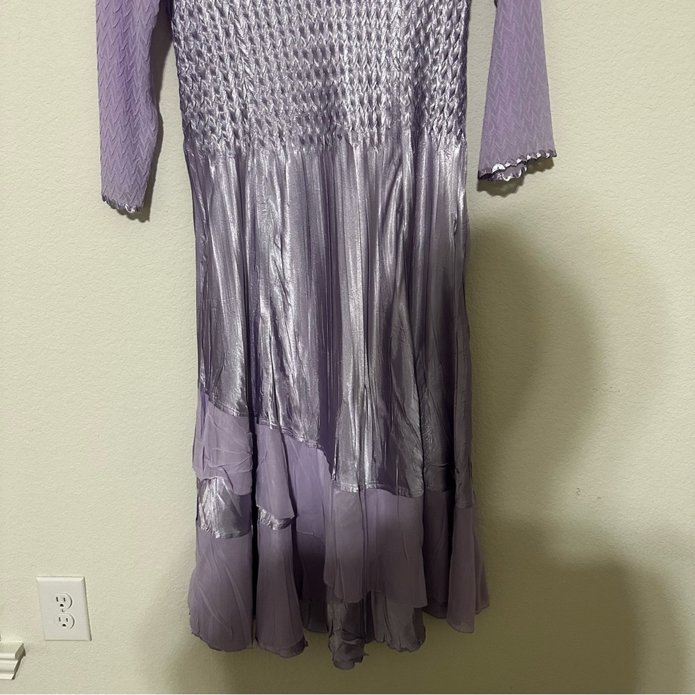 NWT KOMAROV V-Neck Three-Quarter Sleeve A-Line Midi Dress - Picture 12 of 12